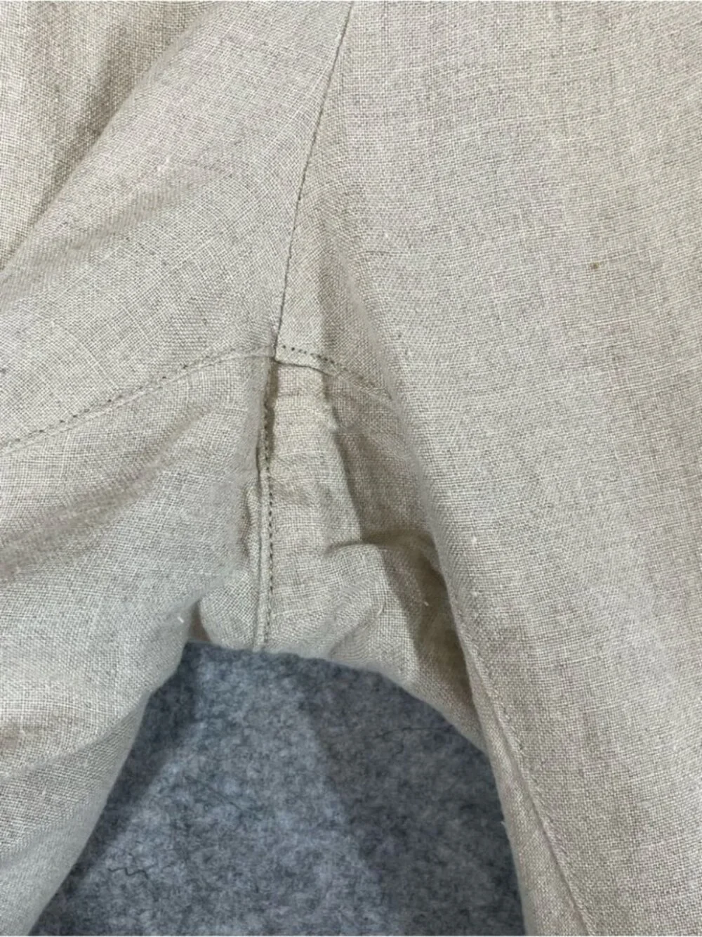 Vintage Linen Pleated Dress Pants Beige 36 Quiet Luxury Trouser Made in Italy